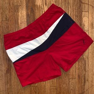 ⚓️Red/Navy Blue Nautica Swim Trunks